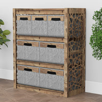 Thumbnail for Stones Dresser 7 Drawers Storage Unit [4L 3S GRAY BINS]