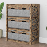 Thumbnail for Crystals Dresser 6 Drawers Storage Unit [6 LARGE GRAY BINS]