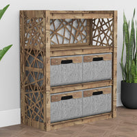 Thumbnail for Crystals Dresser 4 Drawers Storage Unit [4 LARGE GRAY BINS]