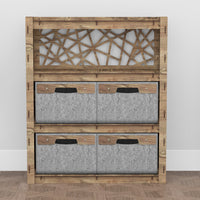 Thumbnail for Crystals Dresser 4 Drawers Storage Unit [4 LARGE GRAY BINS]