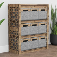 Thumbnail for Arabic Dresser 9 Drawers Storage Unit [9 SMALL GRAY BINS]