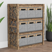 Thumbnail for Crystals Dresser 9 Drawers Storage Unit [9 SMALL GRAY BINS]