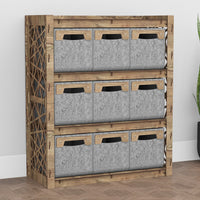 Thumbnail for Crystals Dresser 9 Drawers Storage Unit [9 SMALL GRAY BINS]