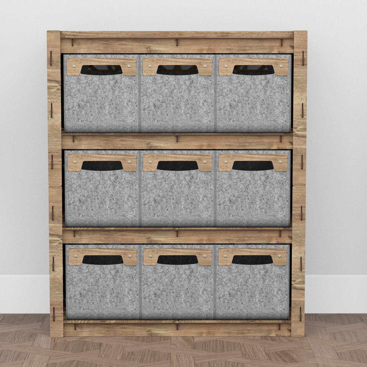 Arabic Dresser 9 Drawers Storage Unit [9 SMALL GRAY BINS]