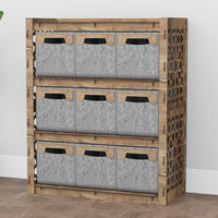 Thumbnail for Arabic Dresser 9 Drawers Storage Unit [9 SMALL GRAY BINS]