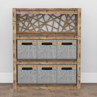 Thumbnail for Crystals Dresser 6 Drawers Storage Unit [6 SMALL GRAY BINS]