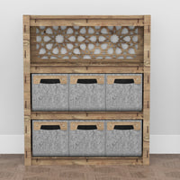 Thumbnail for Arabic Dresser 6 Drawers Storage Unit [6 SMALL GRAY BINS]