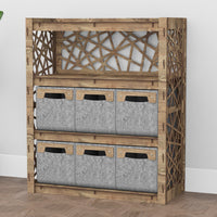 Thumbnail for Crystals Dresser 6 Drawers Storage Unit [6 SMALL GRAY BINS]