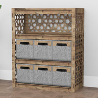 Thumbnail for Arabic Dresser 6 Drawers Storage Unit [6 SMALL GRAY BINS]