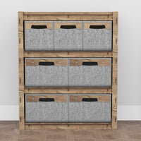 Thumbnail for Brickwall Dresser 7 Drawers Storage Unit [4L 3S GRAY BINS]