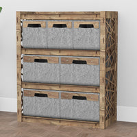 Thumbnail for Crystals Dresser 7 Drawers Storage Unit [4L 3S GRAY BINS]