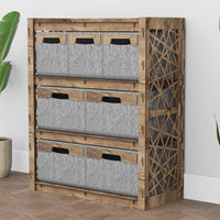 Thumbnail for Crystals Dresser 7 Drawers Storage Unit [4L 3S GRAY BINS]