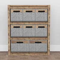 Thumbnail for Brickwall Dresser 8 Drawers Storage Unit [2L 6S GRAY BINS]