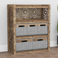 Thumbnail for Solar Dresser 5 Drawers Storage Unit [2L 3S SMALL GRAY BINS]