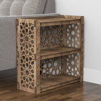 Thumbnail for Arabic Side Table, End Table 4 Drawers [4 SMALL GRAY BINS]