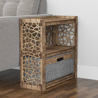 Thumbnail for Stones Side Table, End Table 1 Drawer [1 LARGE GRAY BIN]