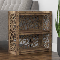 Thumbnail for Crystals Side Table, End Table 2 Drawers [2 SMALL BLACK BINS]