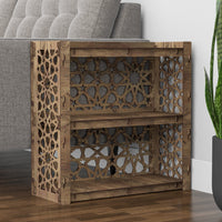 Thumbnail for Arabic Side Table, End Table 3 Drawers [1L 2S BLACK BINS]