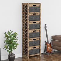 Thumbnail for Honeycomb Tall 6 Drawer Storage Tower [6 LARGE BLACK BINS]