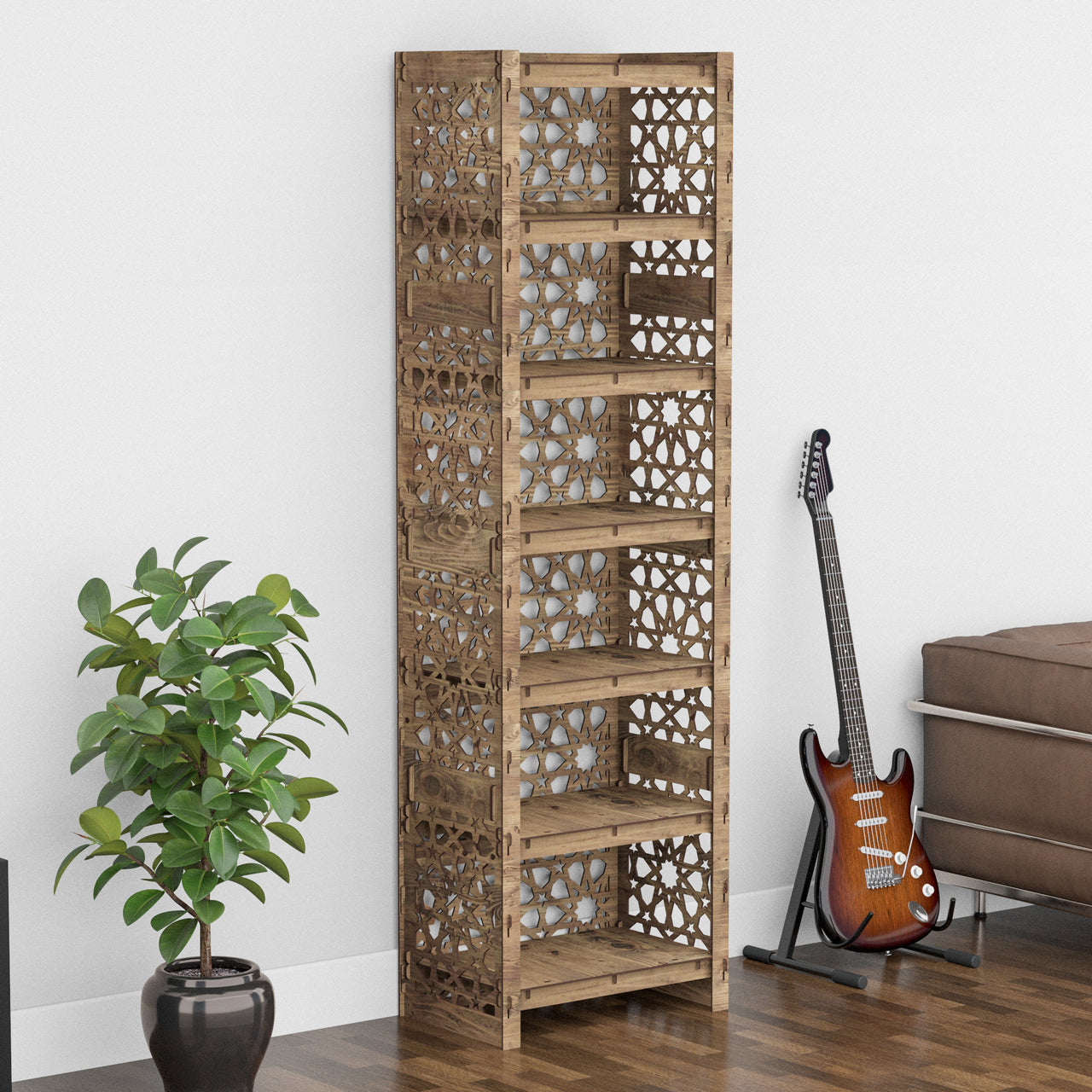 Arabic Tall 8 Drawer Storage Tower [8 SMALL BLACK BINS]