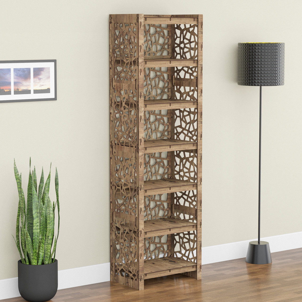 Stones Tall 3 Drawer Storage Tower [3 LARGE BLACK BINS]