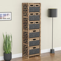 Thumbnail for Brickwall Tall 9 Drawer Storage Tower [3L 6S BLACK BINS]