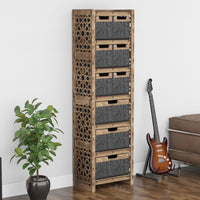 Thumbnail for Arabic Tall 9 Drawer Storage Tower [3L 6S BLACK BINS]