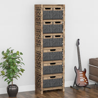 Thumbnail for Arabic Tall 9 Drawer Storage Tower [3L 6S BLACK BINS]