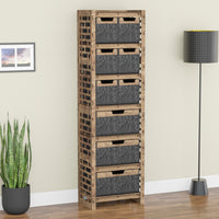 Thumbnail for Brickwall Tall 9 Drawer Storage Tower [3L 6S BLACK BINS]