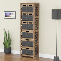 Thumbnail for Stones Tall 9 Drawer Storage Tower [3L 6S BLACK BINS]