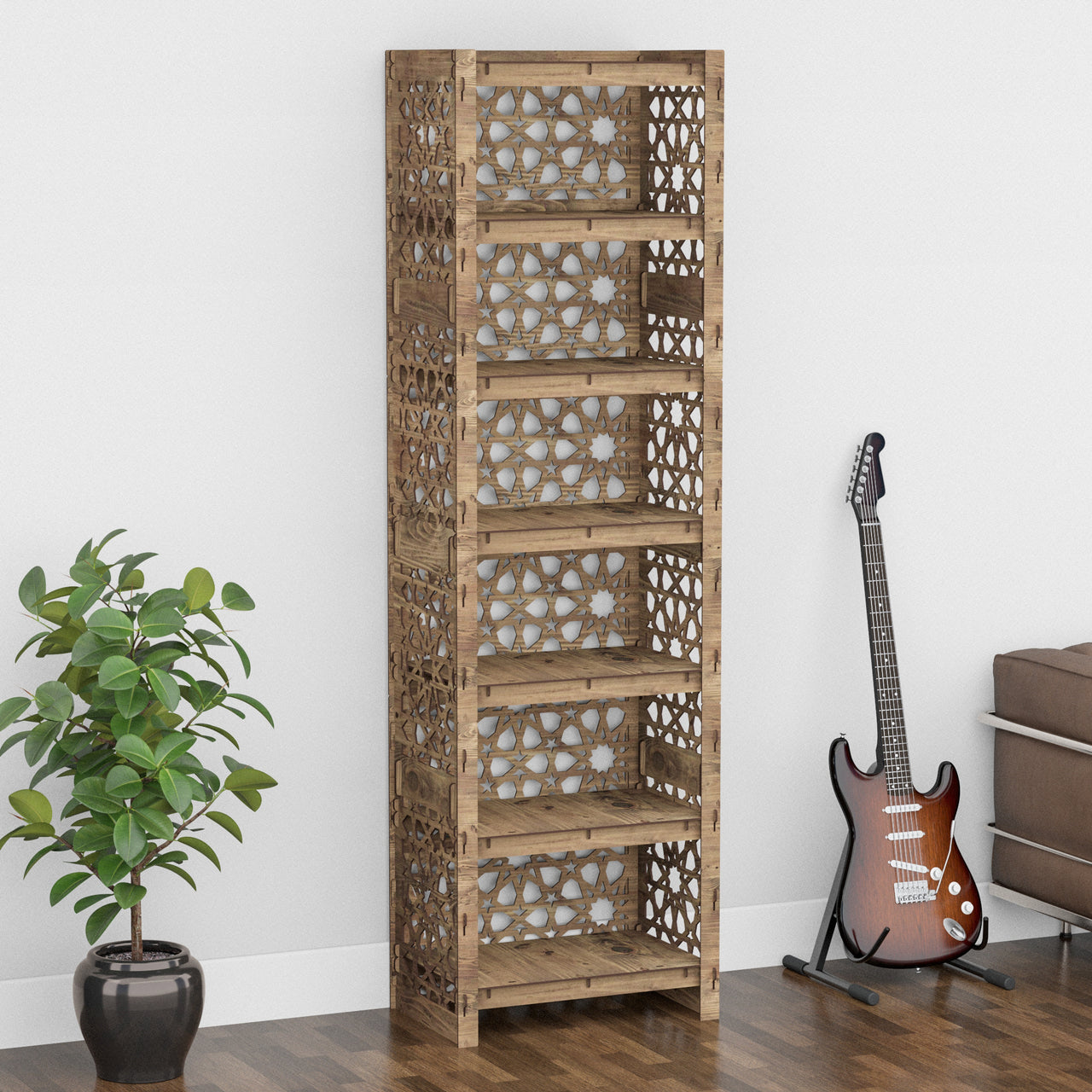 Arabic Tall 12 Drawer Storage Tower [12 SMALL GRAY BINS]