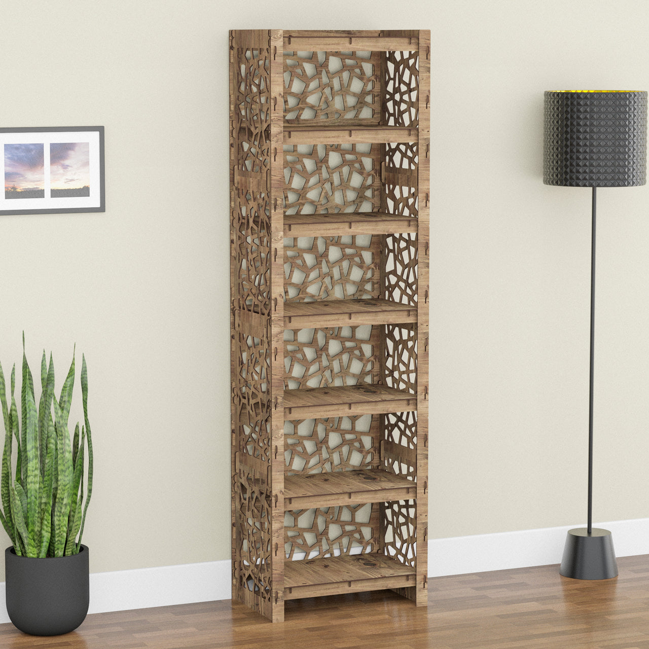 Stones Tall 8 Drawer Storage Tower [8 SMALL GRAY BINS]