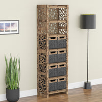 Thumbnail for Stones Tall 8 Drawer Storage Tower [8 SMALL BLACK BINS]