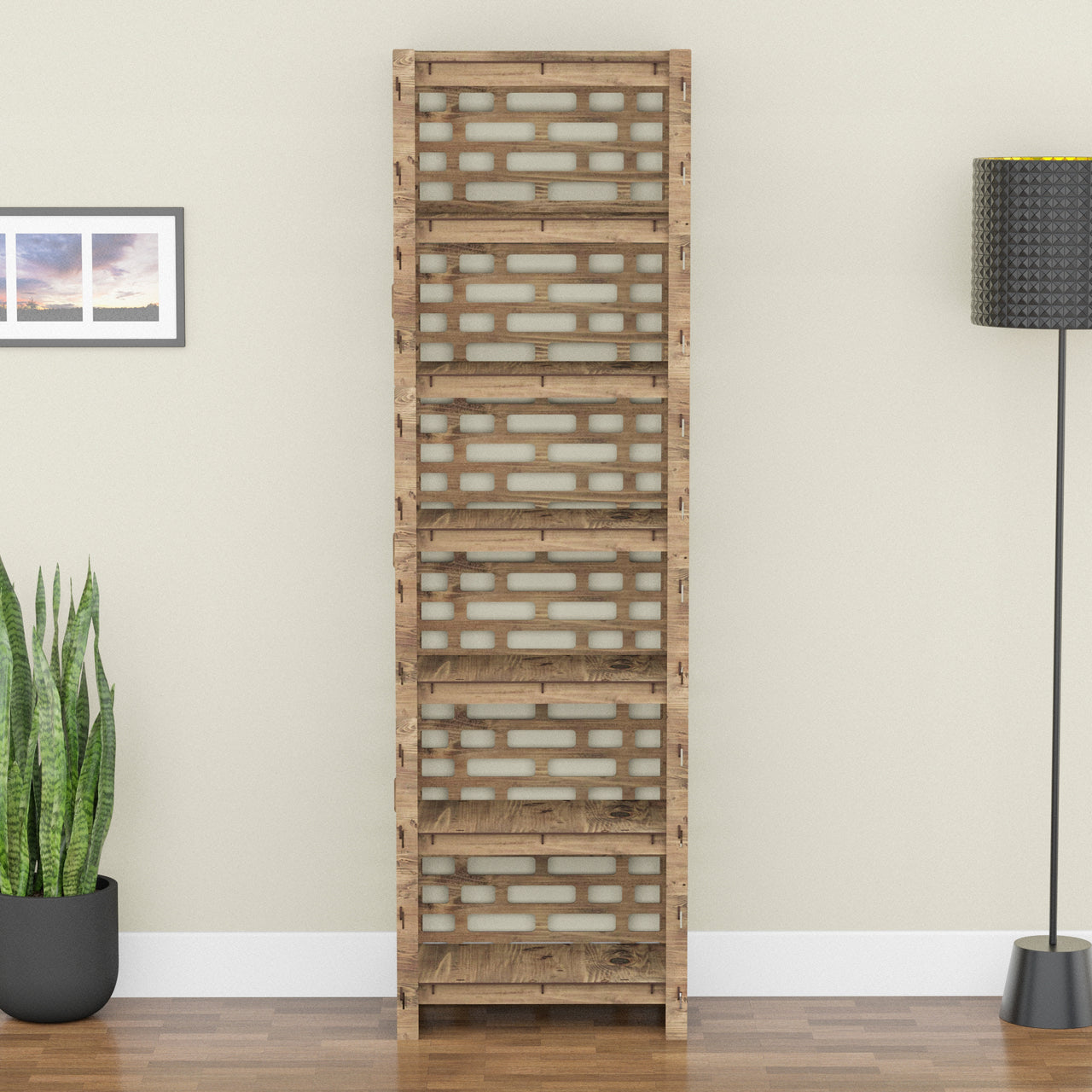 Brickwall Tall 9 Drawer Storage Tower [3L 6S BLACK BINS]