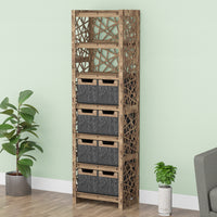 Thumbnail for Crystals Tall 8 Drawer Storage Tower [8 SMALL BLACK BINS]