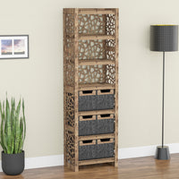 Thumbnail for Stones Tall 6 Drawer Storage Tower [6 SMALL BLACK BINS]