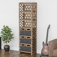 Thumbnail for Honeycomb Tall 6 Drawer Storage Tower [6 SMALL BLACK BINS]