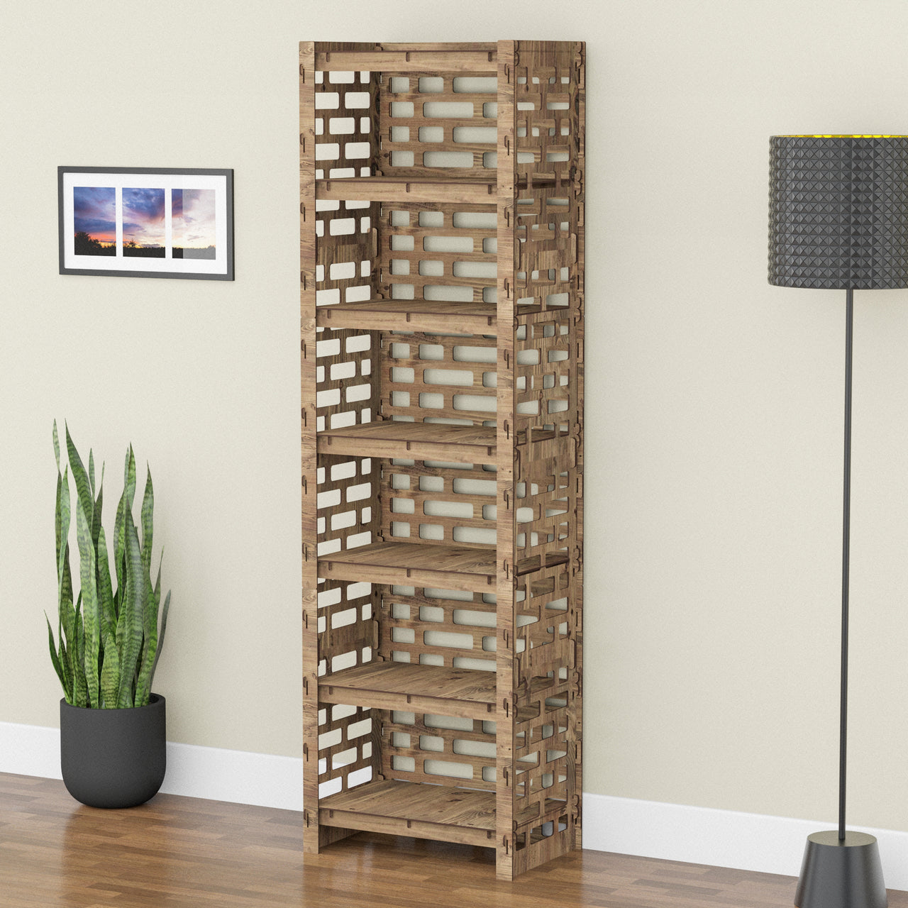 Brickwall Tall 3 Drawer Storage Tower [3 LARGE GRAY BINS]