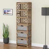 Thumbnail for Brickwall Tall 3 Drawer Storage Tower [3 LARGE GRAY BINS]