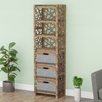 Thumbnail for Crystals Tall 3 Drawer Storage Tower [3 LARGE GRAY BINS]