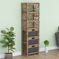 Thumbnail for Crystals Tall 3 Drawer Storage Tower [3 LARGE BLACK BINS]