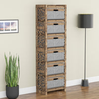 Thumbnail for Stones Tall 6 Drawer Storage Tower [6 LARGE GRAY BINS]