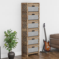 Thumbnail for Arabic Tall 6 Drawer Storage Tower [6 LARGE GRAY BINS]