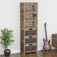 Thumbnail for Arabic Tall 3 Drawer Storage Tower [3 LARGE BLACK BINS]