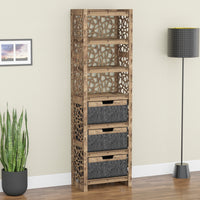 Thumbnail for Stones Tall 3 Drawer Storage Tower [3 LARGE BLACK BINS]