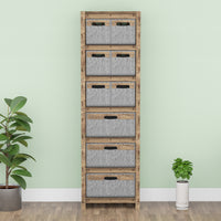 Thumbnail for Crystals Tall 9 Drawer Storage Tower [3L 6S GRAY BINS]