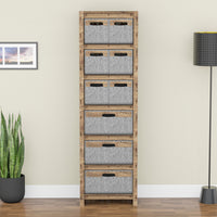 Thumbnail for Stones Tall 9 Drawer Storage Tower [3L 6S GRAY BINS]