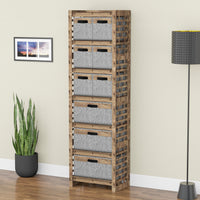 Thumbnail for Brickwall Tall 9 Drawer Storage Tower [3L 6S GRAY BINS]