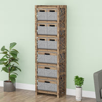 Thumbnail for Crystals Tall 9 Drawer Storage Tower [3L 6S GRAY BINS]