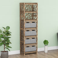 Thumbnail for Crystals Tall 8 Drawer Storage Tower [8 SMALL GRAY BINS]